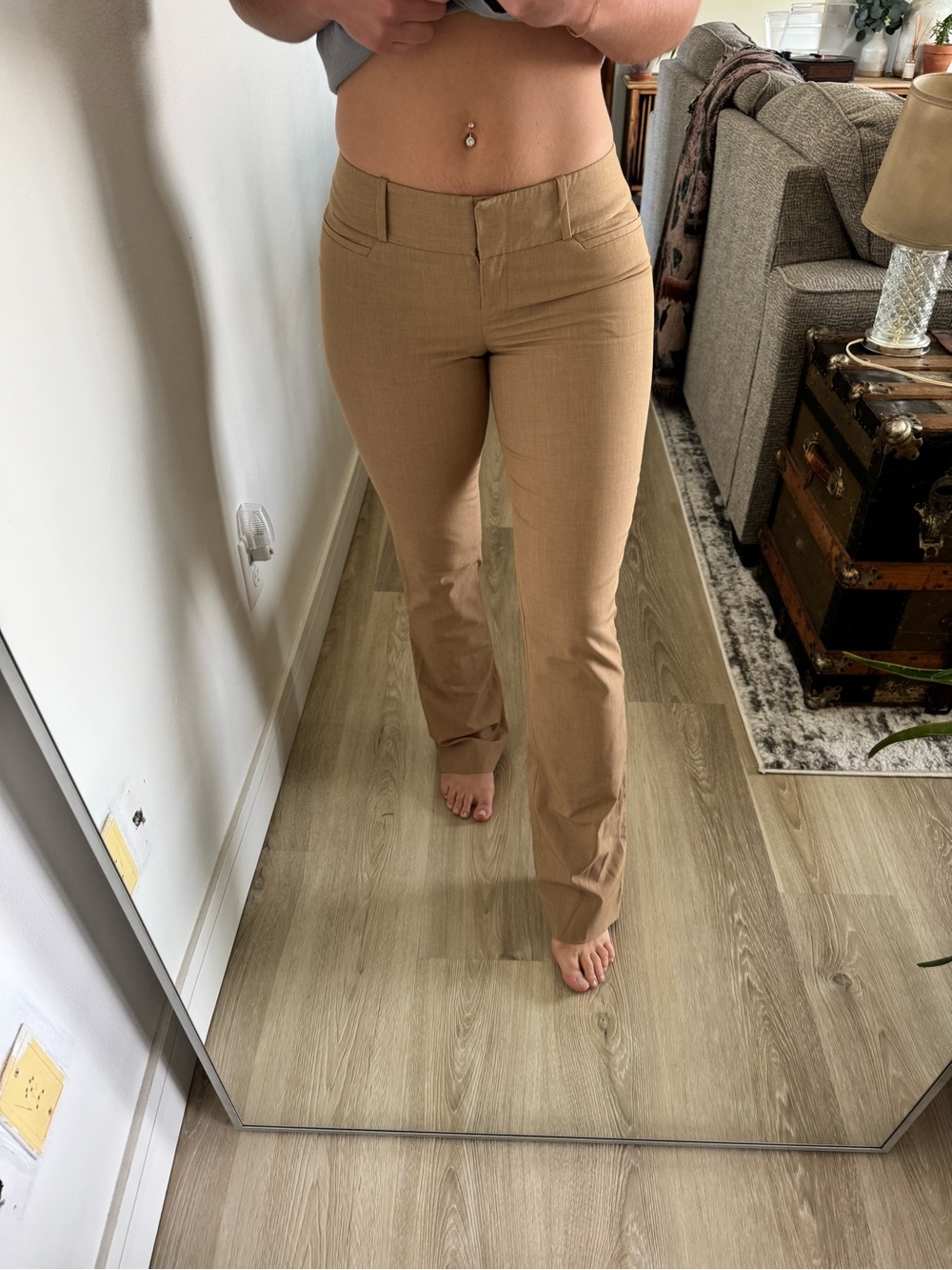 The Limited Camel Drew Fit Dress Pants